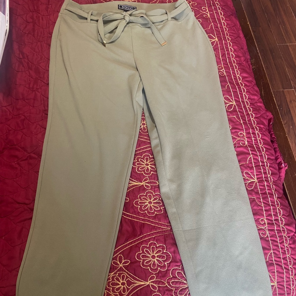 Light green very beautiful spandex dress up pants for office never used